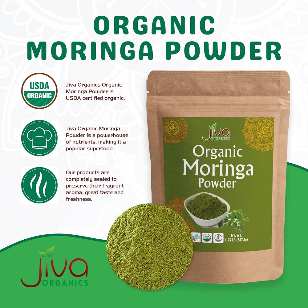 Jiva Organics Moringa Powder - 1.25 LB Bulk Bag - image 3