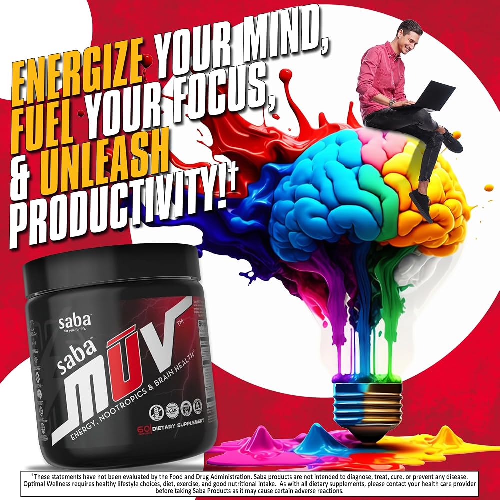 Saba MUV Nootropic Brain Supplement for Focus & Memory - 60 Capsules - image 9