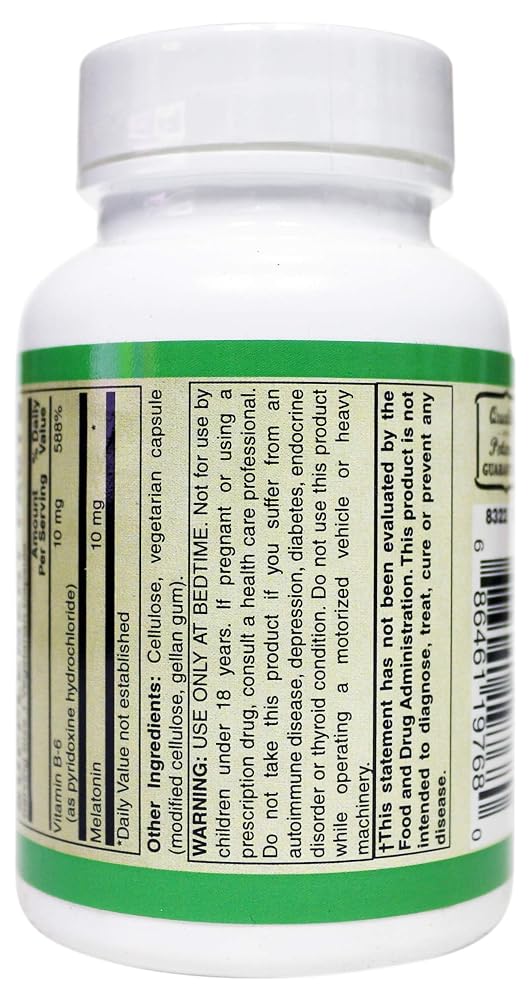 AlchePharma Melatonin 10 mg Vegetable Capsules - 60 Count - image 2
