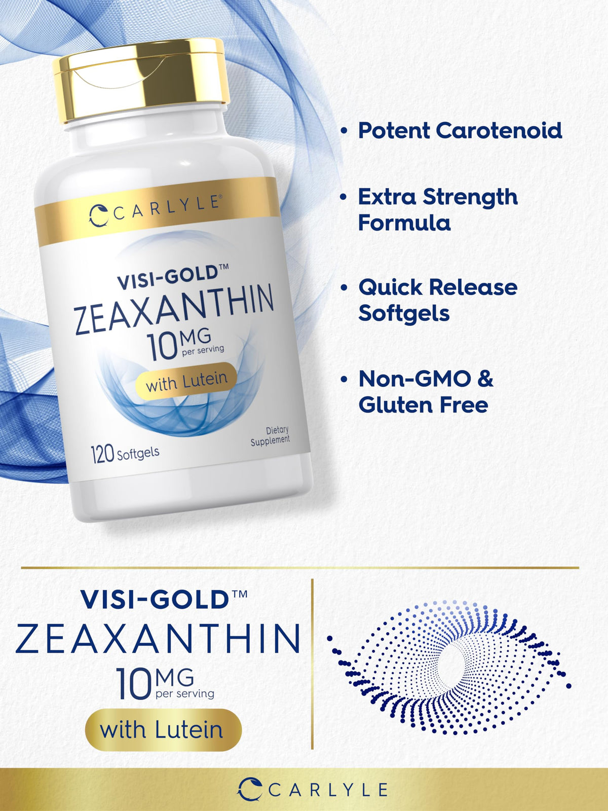 Carlyle Zeaxanthin 10mg Eye Health Support - 120 Softgels - image 4