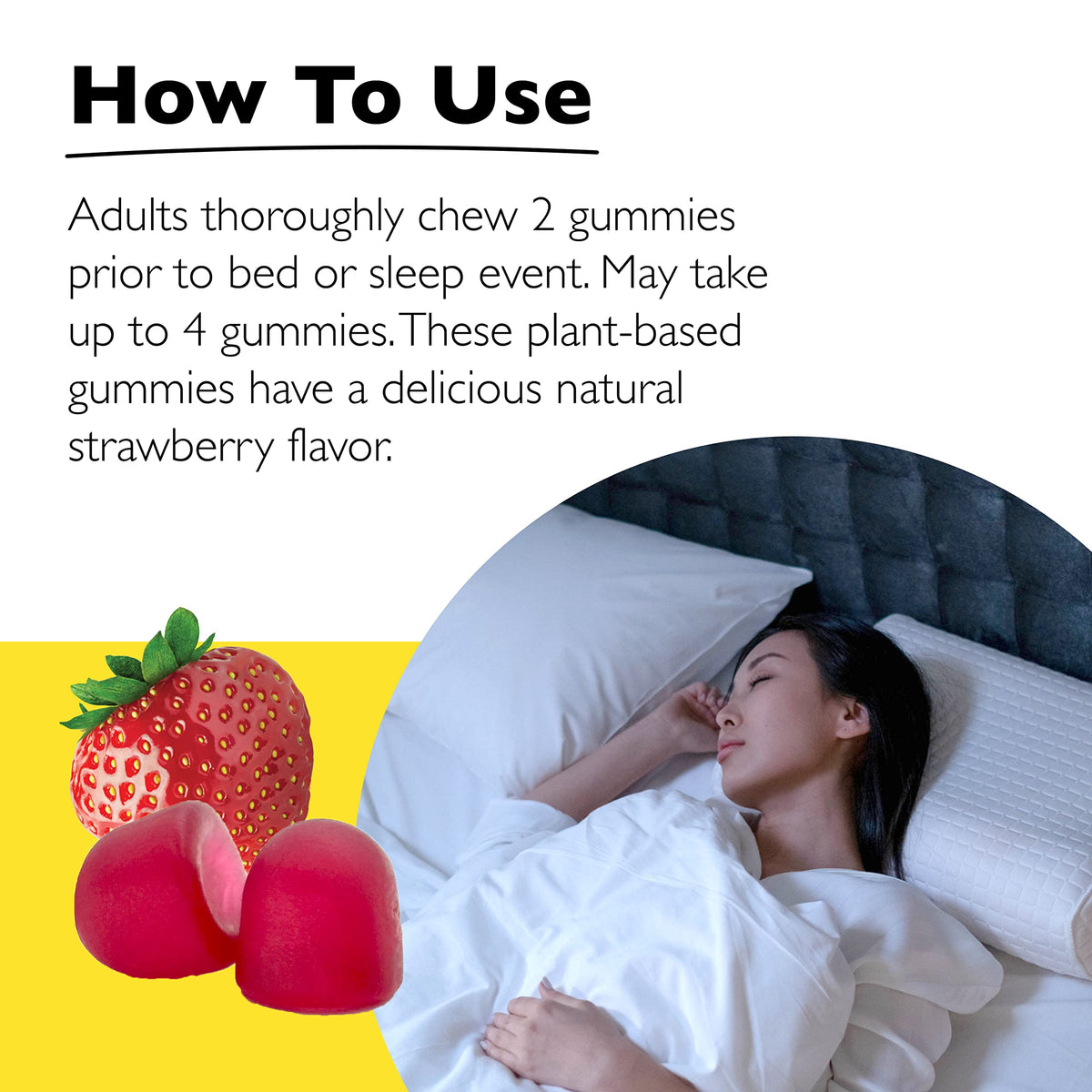 RESCUE PLUS Melatonin Sleep Gummies, Strawberry - 60 Count - image 4