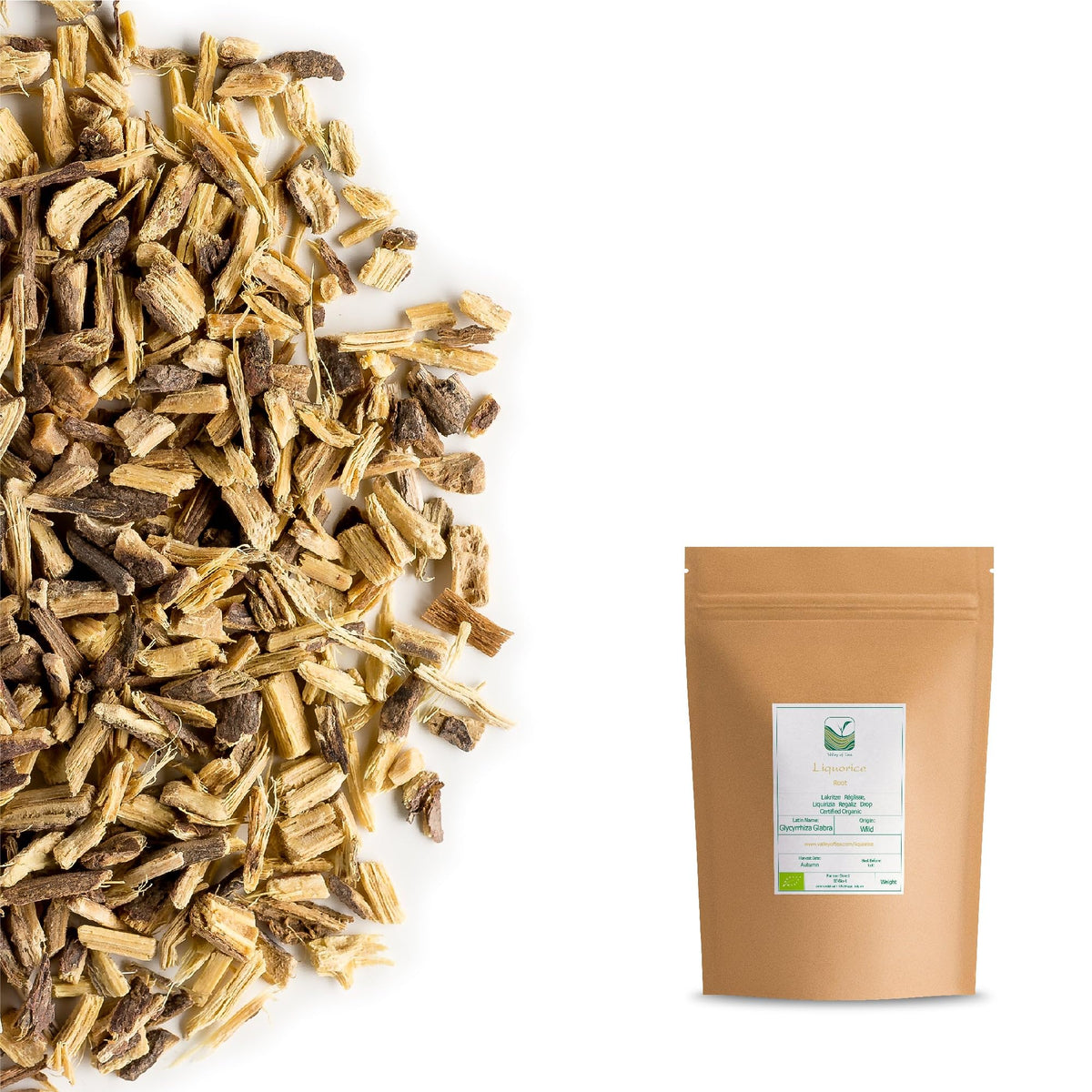 Valley of Tea Liquorice Root Dried Cut Herbal Tea - 350g - image 4