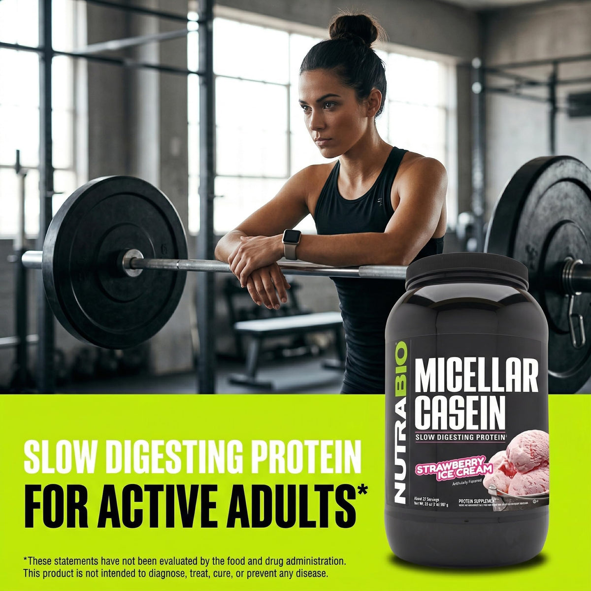NutraBio Casein Protein Powder Strawberry Ice Cream - 2lb - image 8