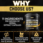 NUQIIT Berberine Supplement with Turmeric & Resveratrol - 60 Capsules - image 4