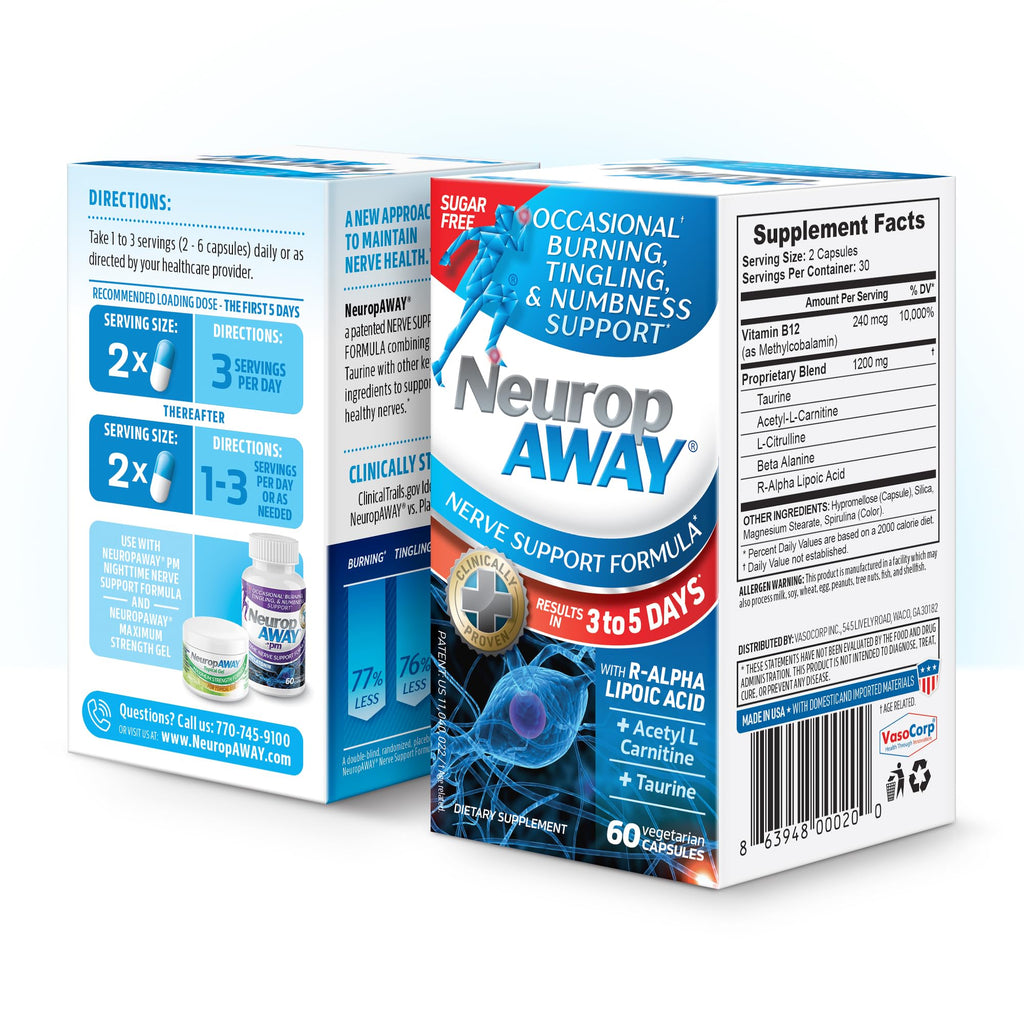 NeuropAWAY Nerve Support Supplement - 60 Capsules - image 8