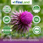 FineLand Milk Thistle Pills 50:1 Extract Liver Support - 120 Vegan Capsules - image 7