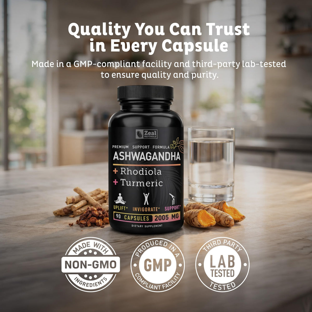 Zeal Naturals Adaptogenic Ashwagandha Complex Stress Relief - 90 Capsules - image 7