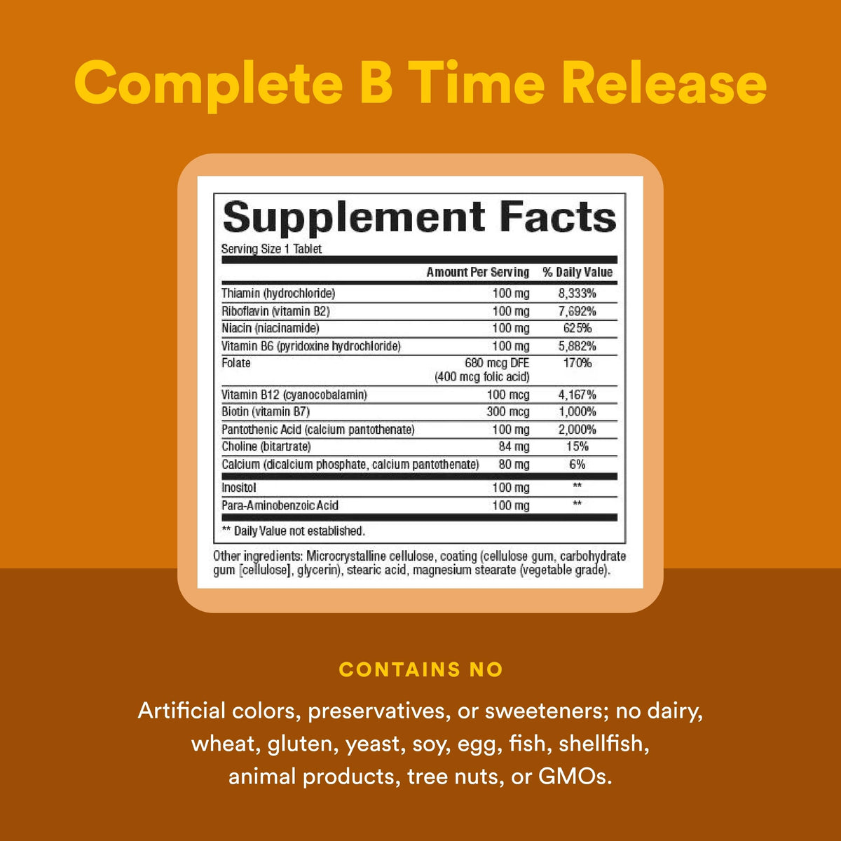 Natural Factors Complete B 100 mg Time Release - 90 Tablets - image 4