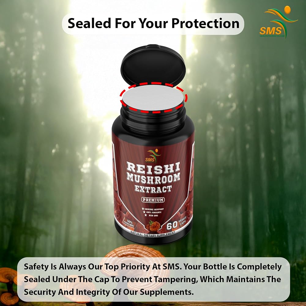 SMSHEALTHPRODUCTS.com Reishi Mushroom Extract 20:1 Immune Support - image 5