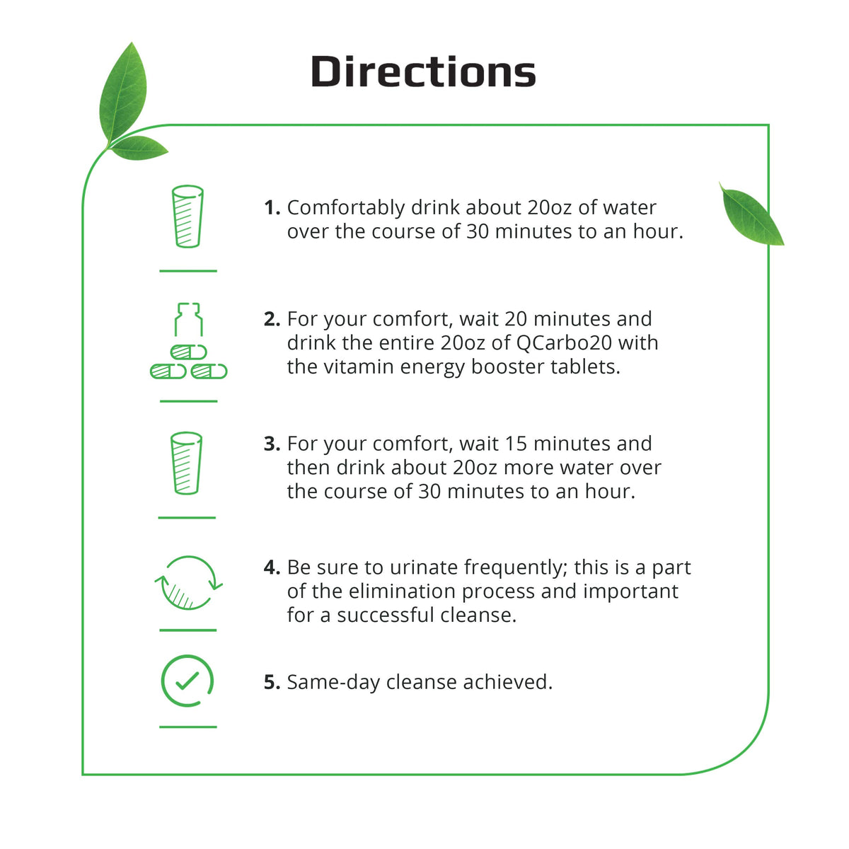 Herbal Clean - QCarbo20 Same-Day Detox Drink+Tablets - image 4