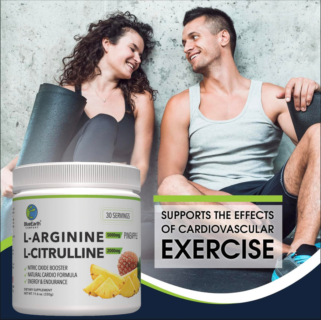 BlueEarth Company L-Arginine 5000mg + L-Citrulline Complex Powder