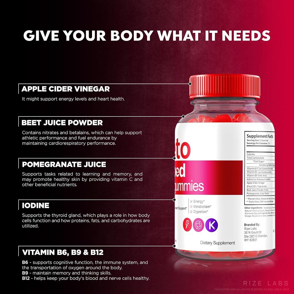 rize labs Keto Ripped ACV Gummies Weight Loss Support - 120 Gummies - image 5