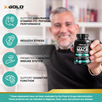 X Gold Ashwagandha, Maca Root, Rhodiola & L-Theanine - 120 Capsules - image 4