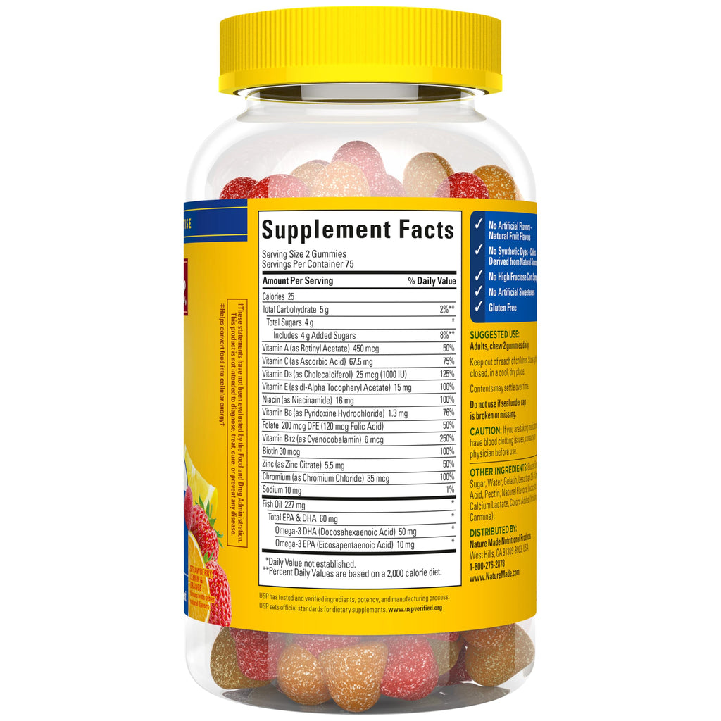 Nature Made Men's Multivitamin + Omega-3 Gummies