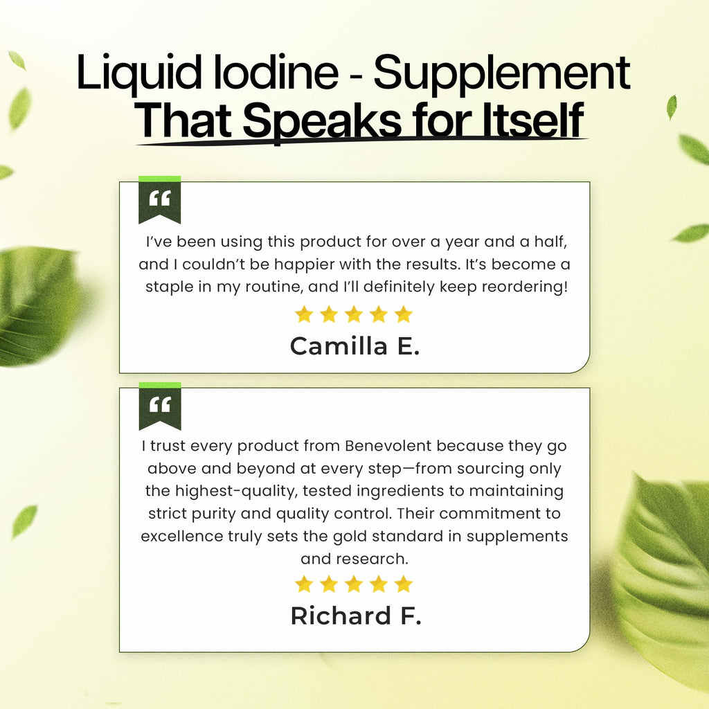 Benevolent Nourishment Liquid Iodine Drops Thyroid Support - 2 Fl Oz - image 5