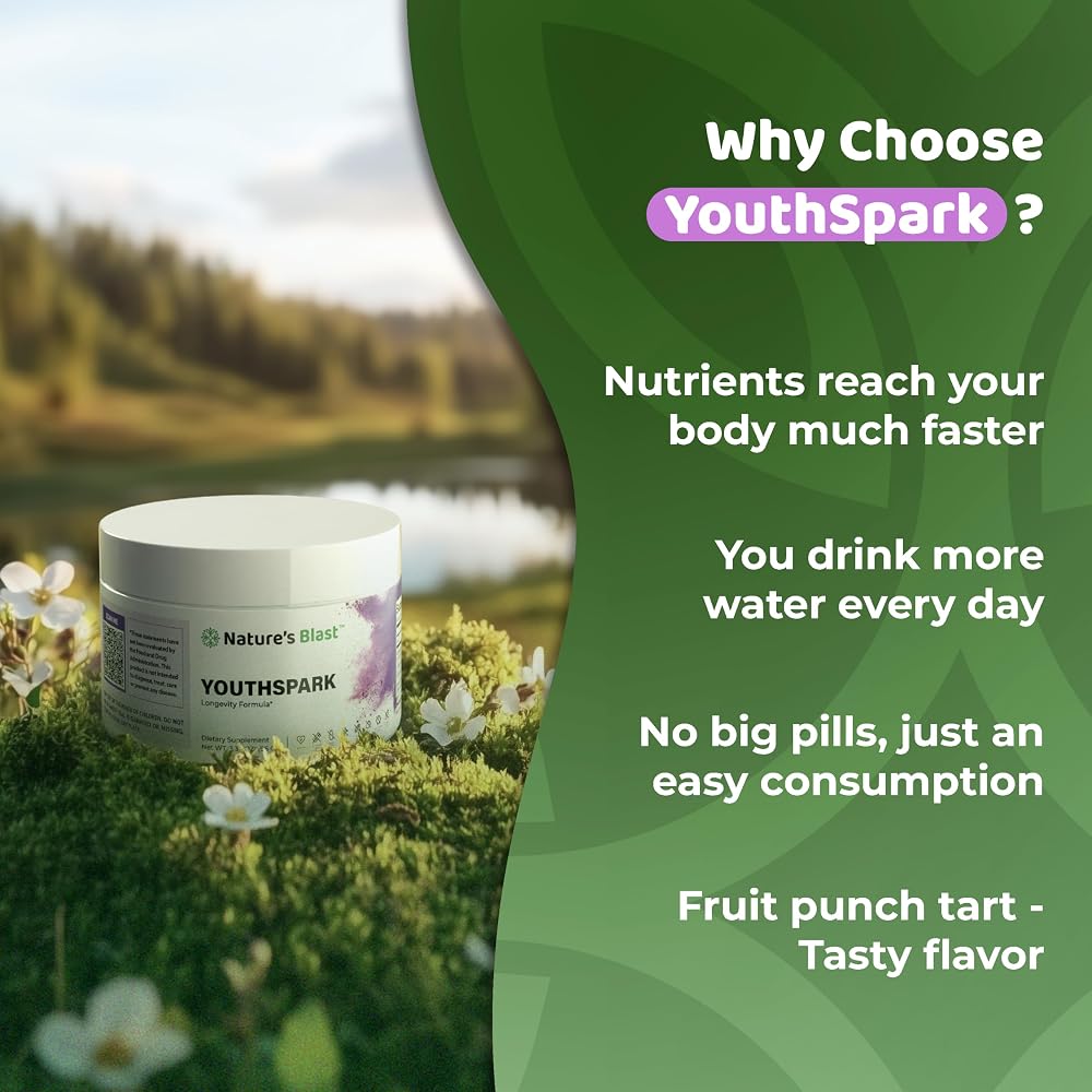 NATURES BLAST YouthSpark Longevity Supplement Powder - 3.39 oz - image 3