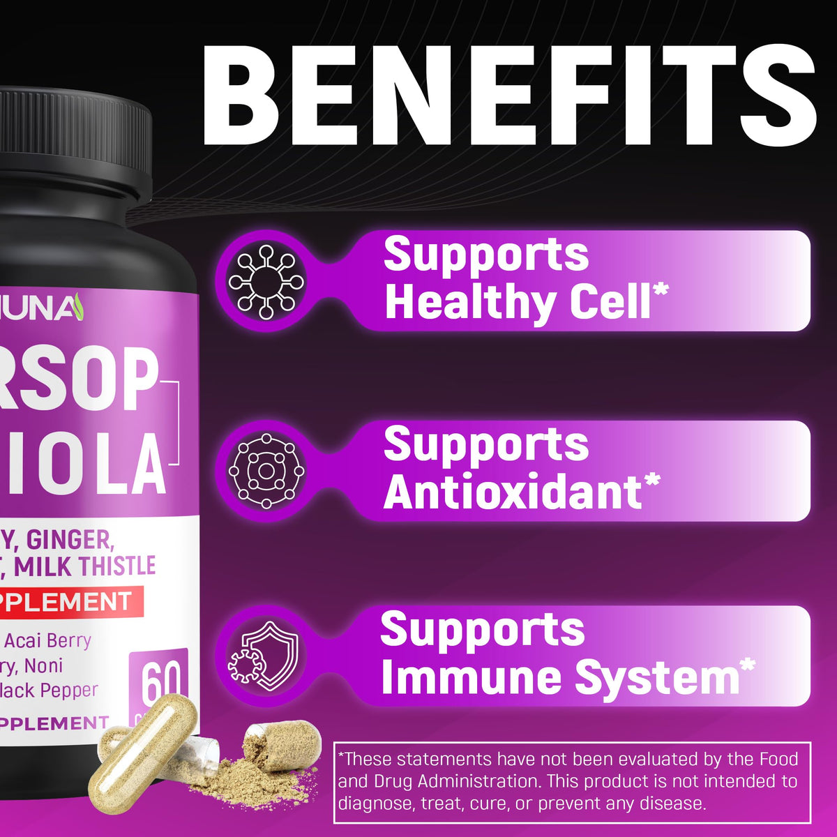 CIVIMUNA Wormwood Capsules with Black Walnut & Herbs - 120 Capsules - image 5