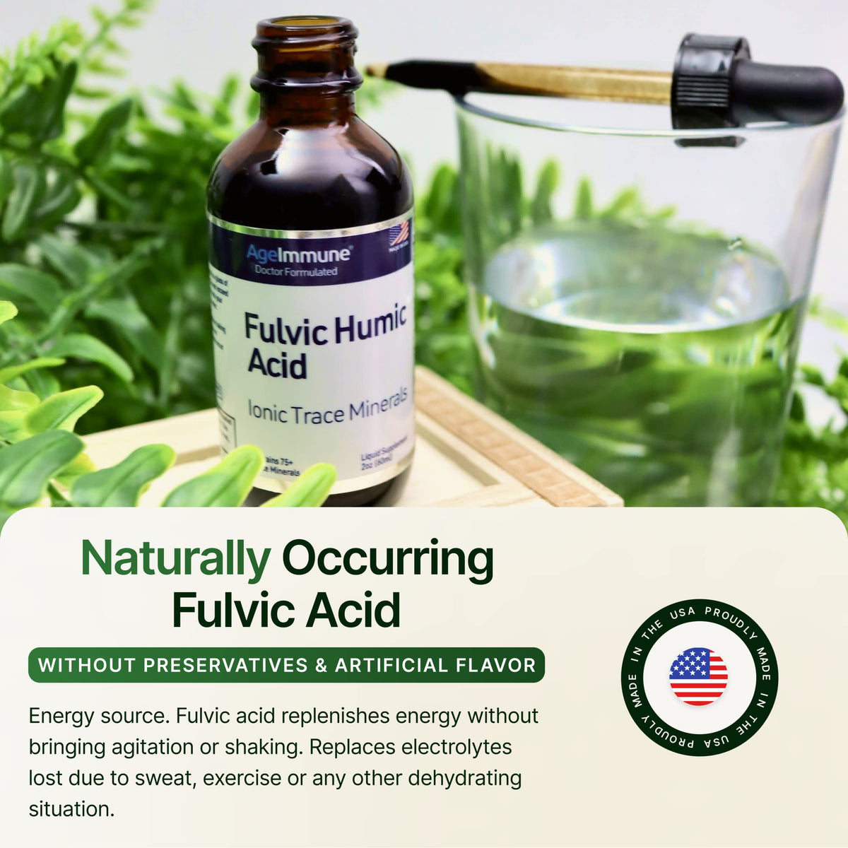 AgeImmune Fulvic Acid Humic Acid 500 mg - 2 Fl Oz - image 5