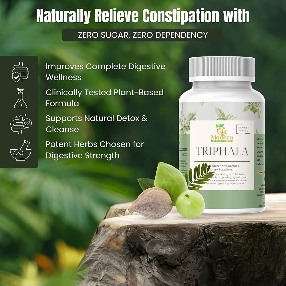 Modern Ayurvedic Centre Triphala Capsules for Digestive Support - 120 Capsules - image 2