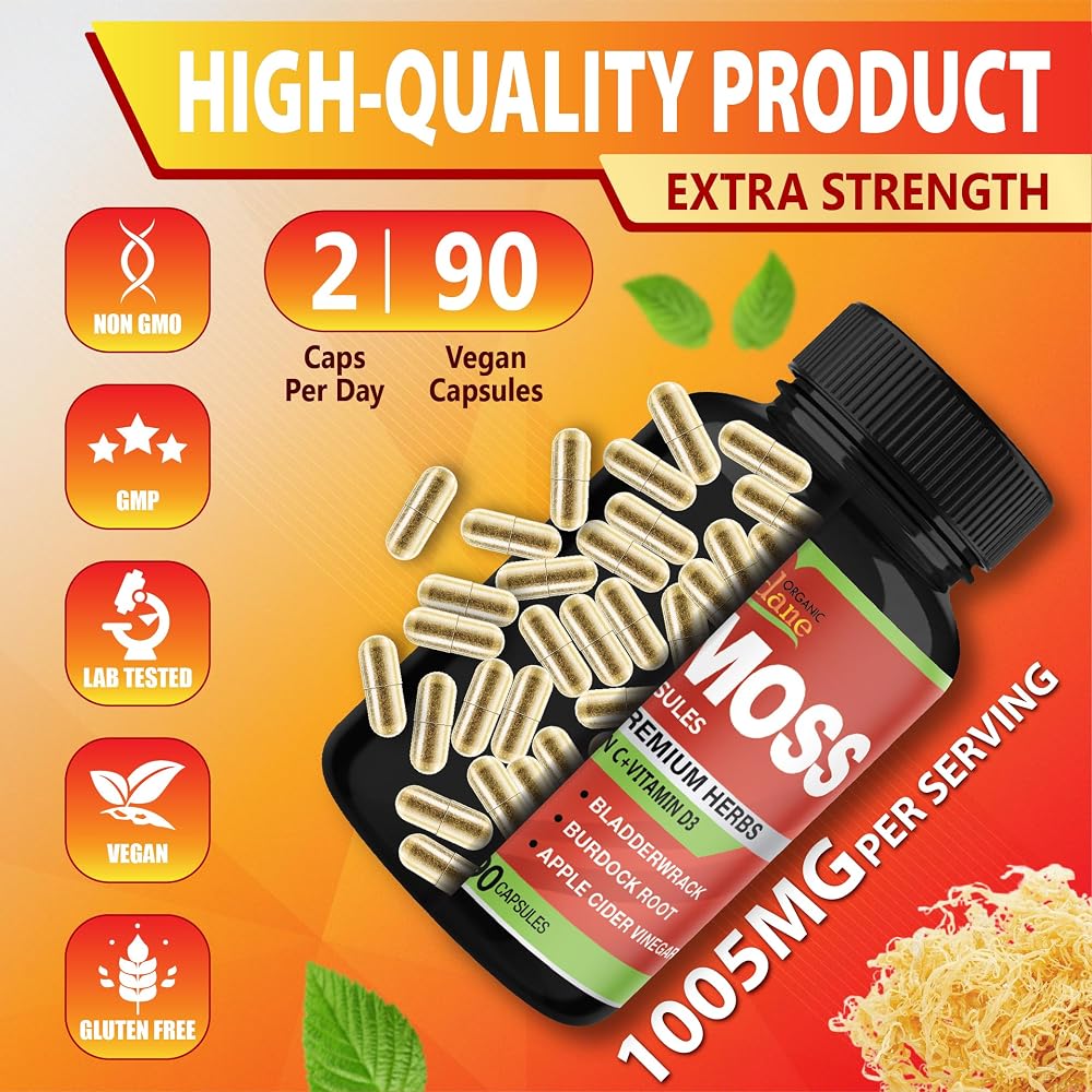 Organic Cadane Irish Sea Moss Extract Capsules - 90 Count - image 8