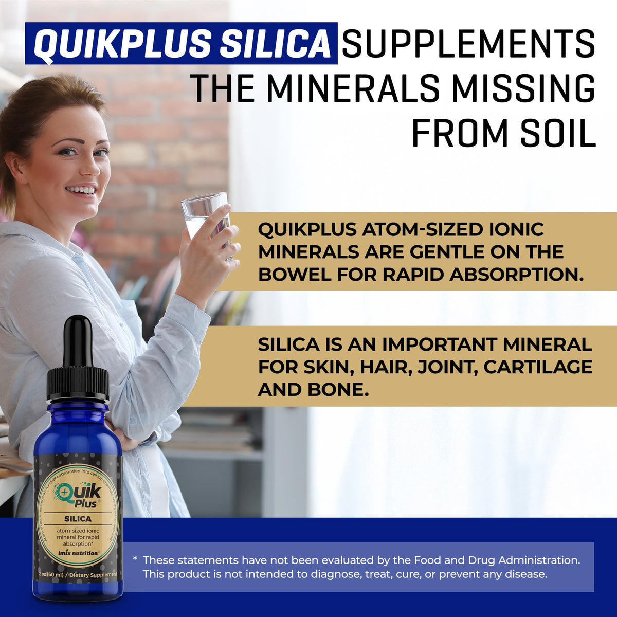 Imix Nutrition QuikPlus Liquid Mineral Supplement for Adults