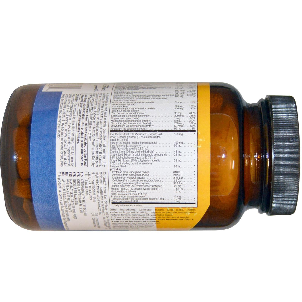 Country Life Max for Men Multivitamin - 120 Tablets - image 3