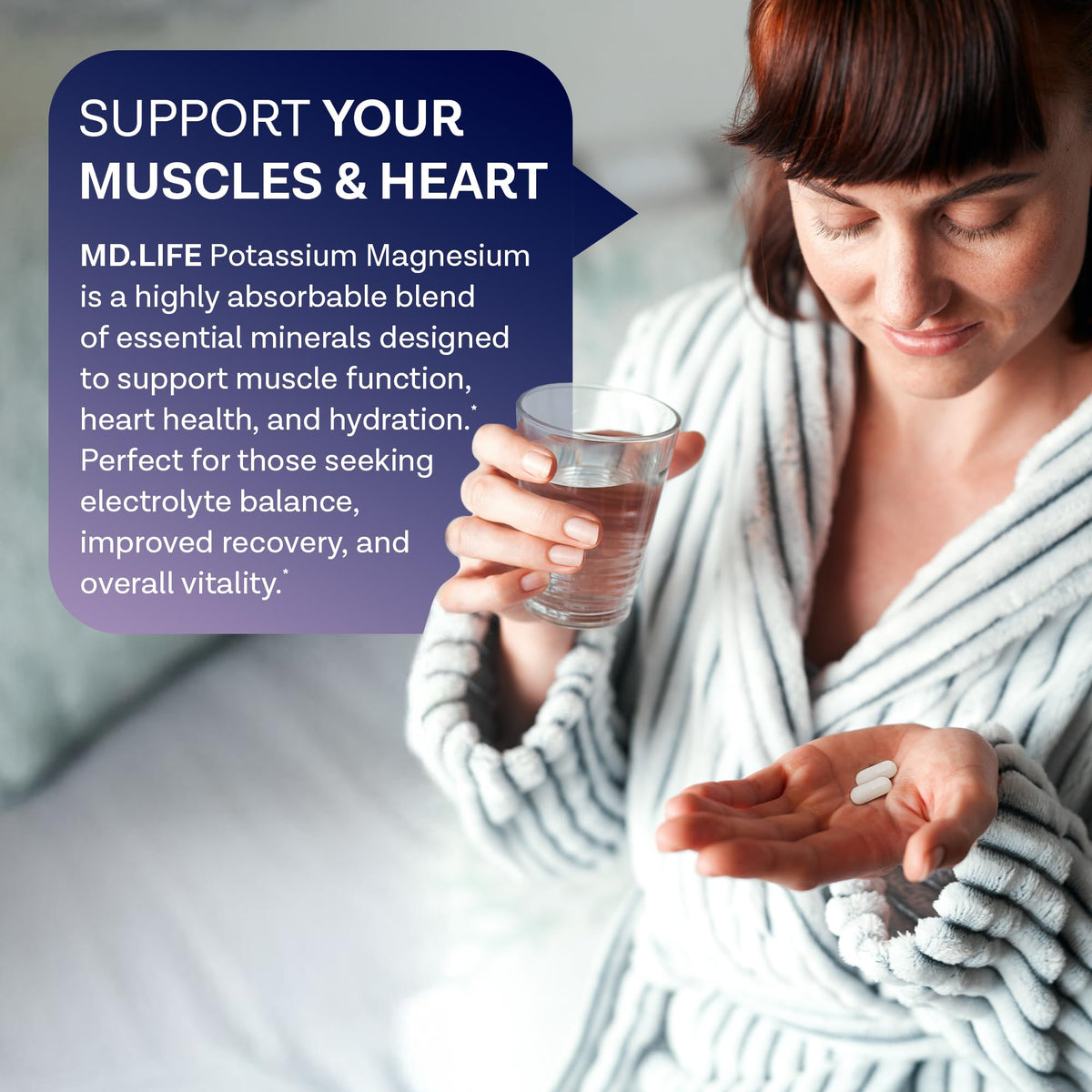 MD.LIFE Potassium Magnesium Supplement - 90 Capsules - image 4