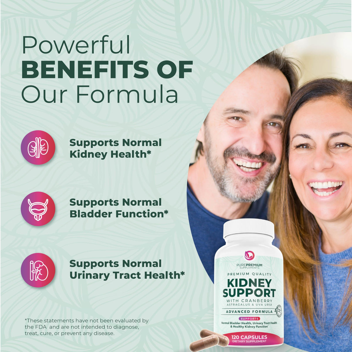 PurePremium Kidney Support Supplement - 120 Capsules - image 3