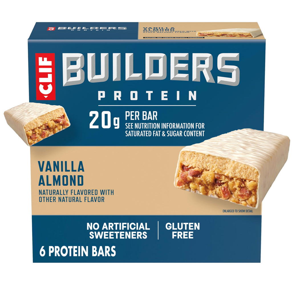 Mondelez International CLIF BUILDERS Vanilla Almond Protein Bars - 6 Count