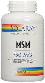 Solaray MSM 750 mg Joint Support - 180 Capsules - image 3