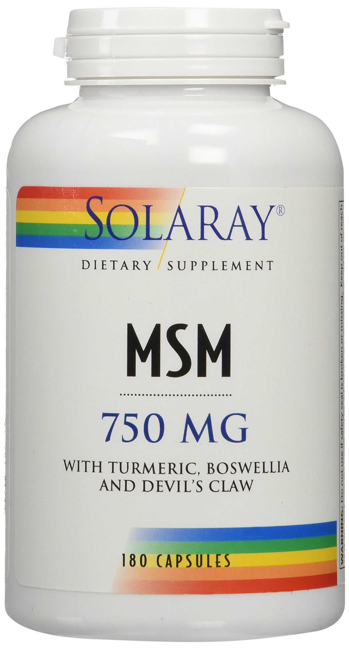Solaray MSM 750 mg Joint Support - 180 Capsules - image 3