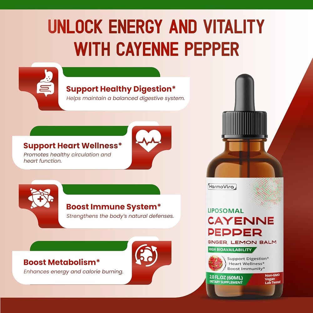 HarmoVira Liposomal Cayenne 7-in-1 Complex for Digestive Wellness - 2 fl oz - image 5