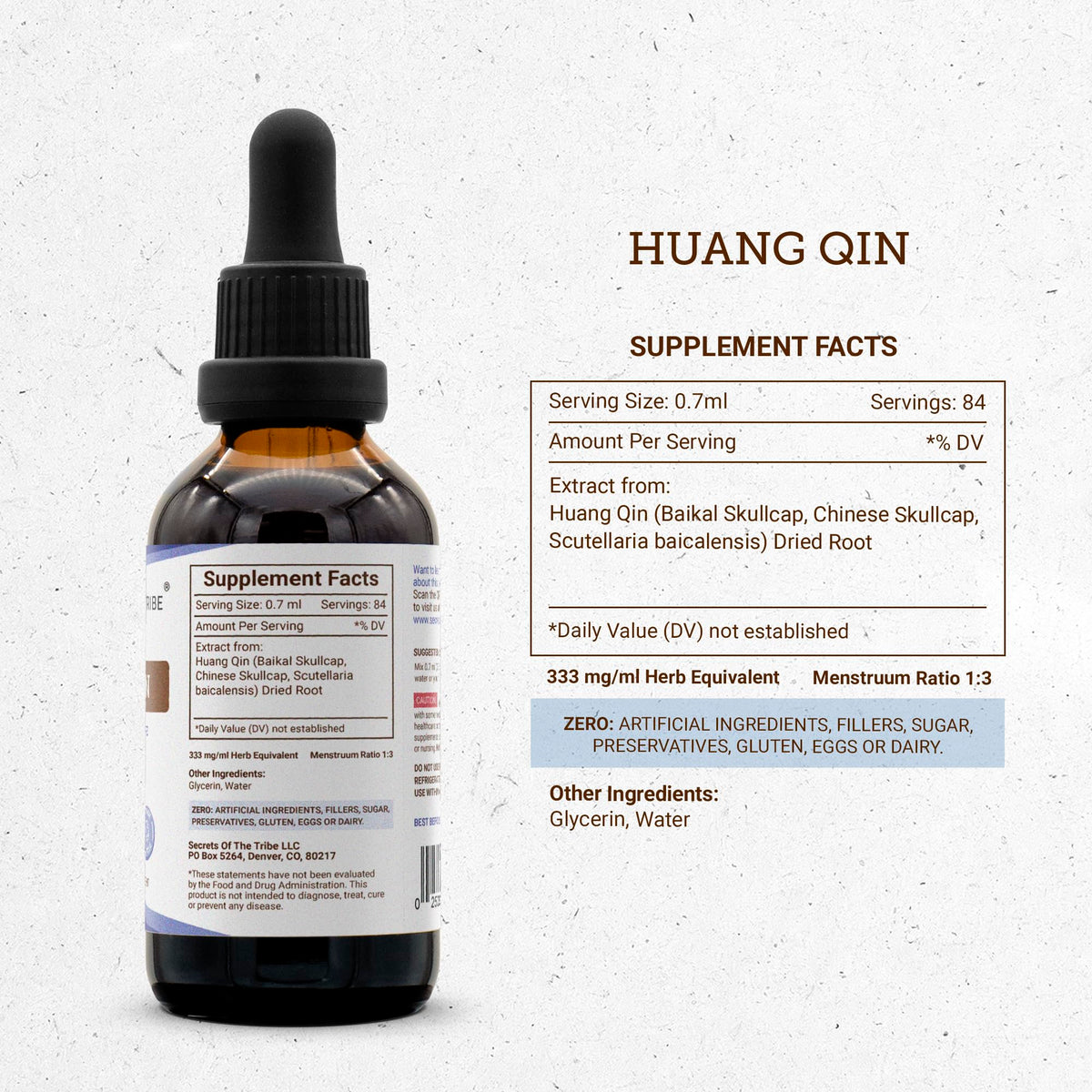 Secrets of the Tribe Huang Qin Tincture Alcohol-Free Extract