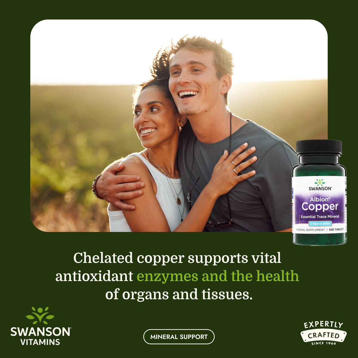 Swanson Copper Tablets Chelated 2 mg - 300 Tablets - image 2