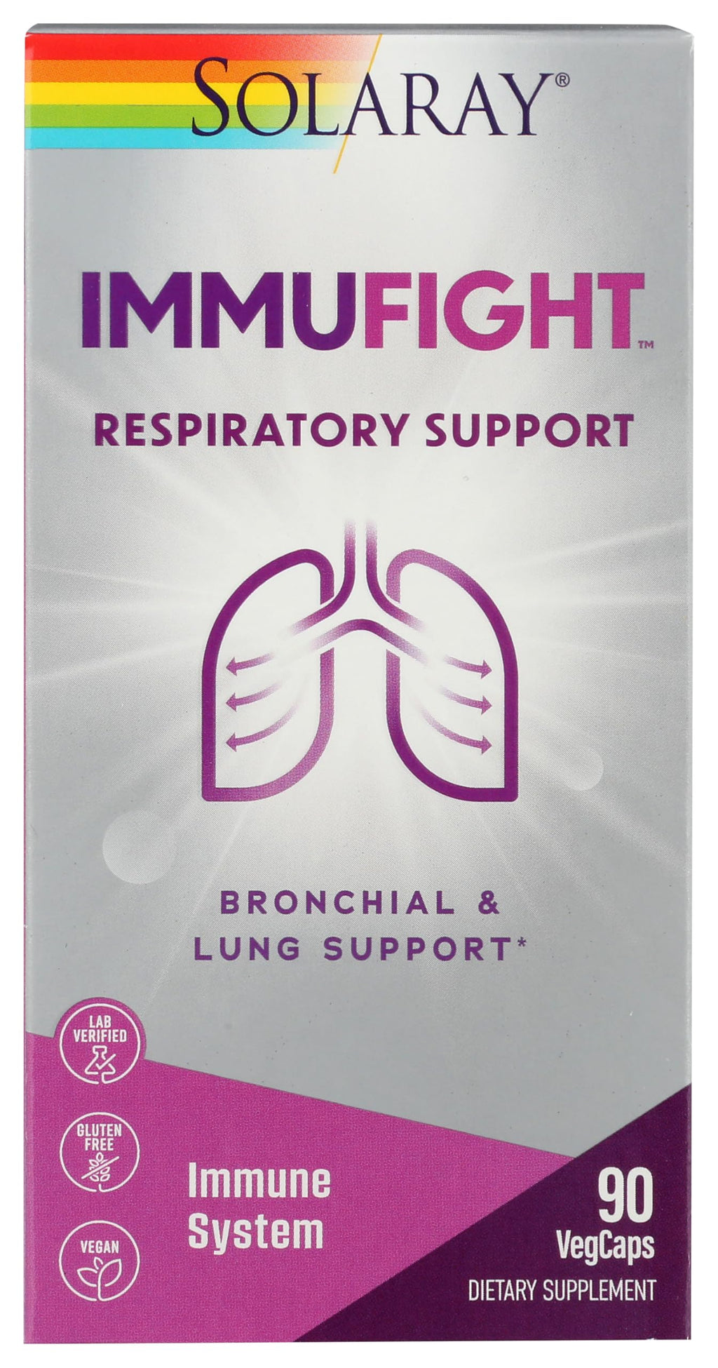 SOLARAY ImmuFight Respiratory Support - 90 Vegetarian Capsules