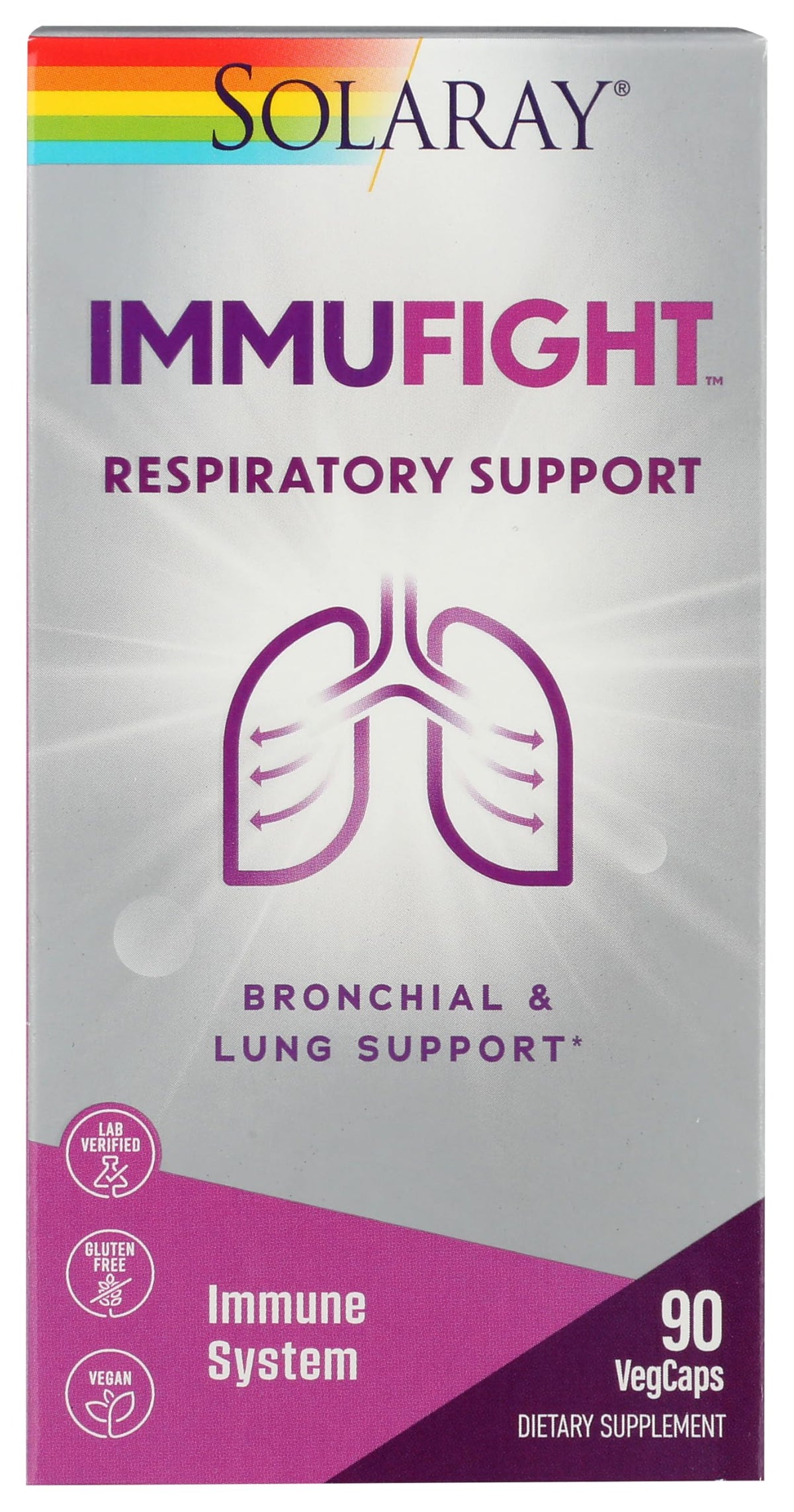 SOLARAY ImmuFight Respiratory Support - 90 Vegetarian Capsules