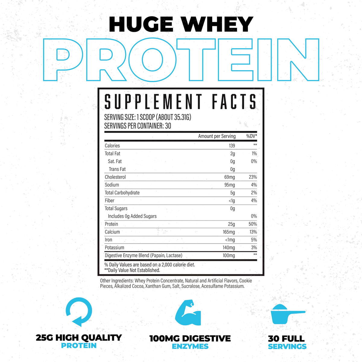 Huge Supplements Whey Protein Powder for Muscle Gain - 30 Servings - image 5