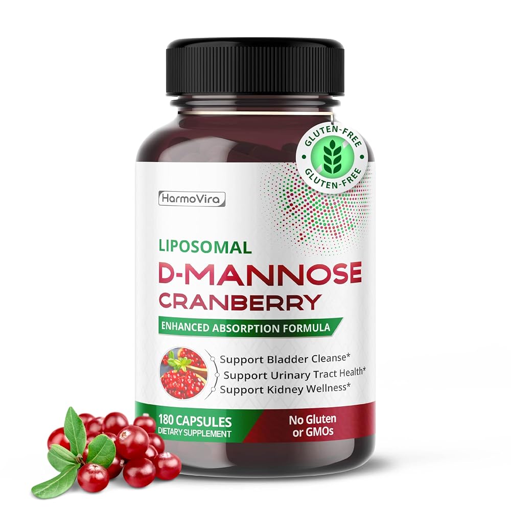 HarmoVira Liposomal D-Mannose 5-in-1 for Urinary Wellness - 180 Capsules