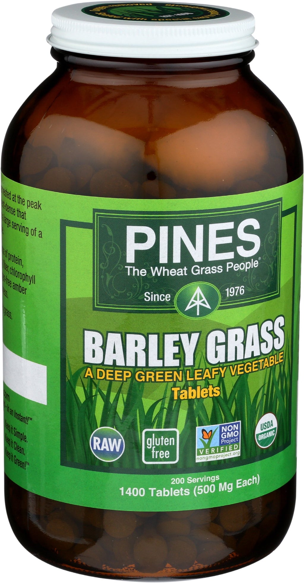 Pines Barley Grass Whole Food Supplement - 1,400 Tablets - image 2