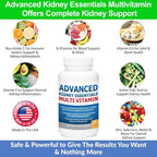 Advanced Kidney Essentials Multivitamin. Kidney Support Supplement