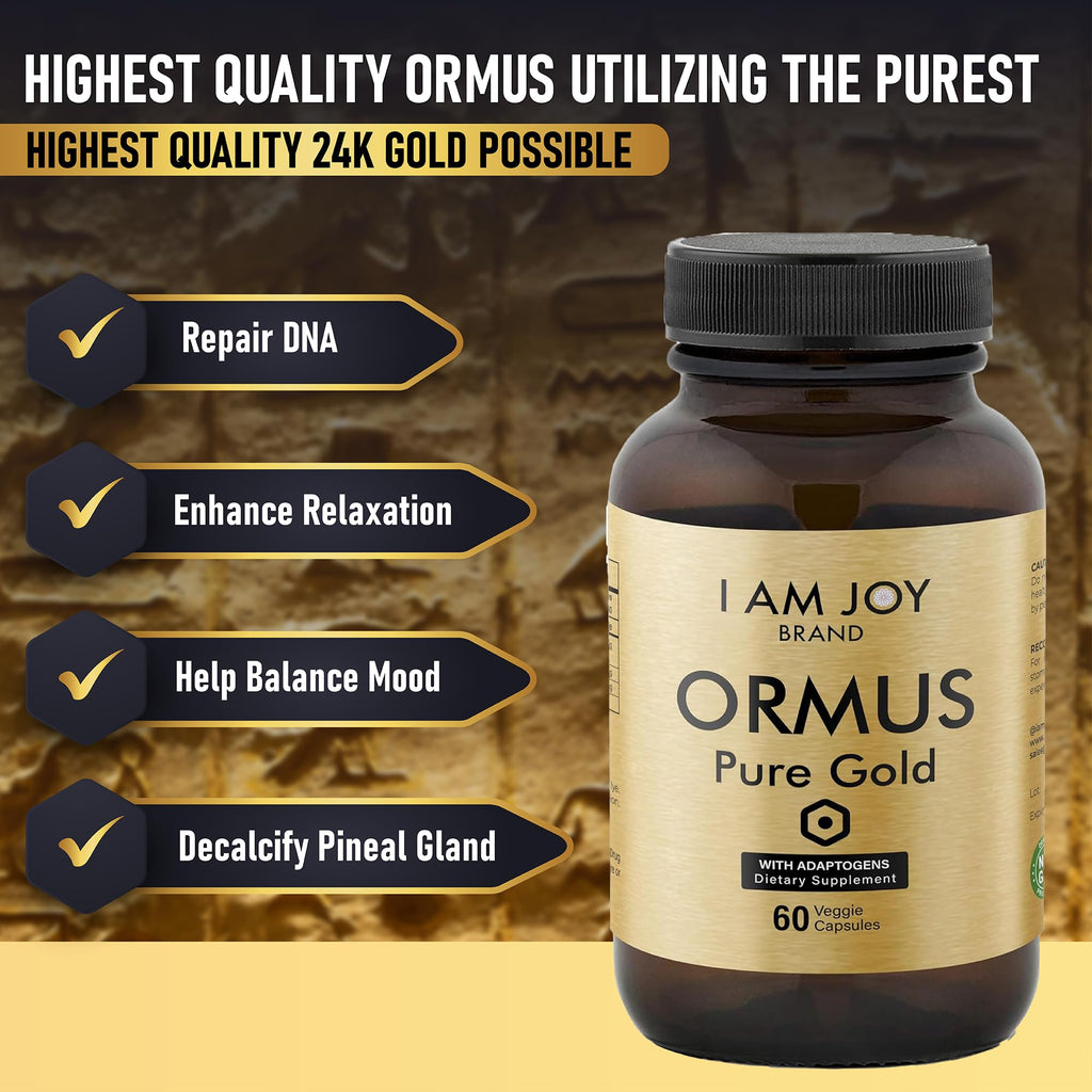 I Am Joy co. Ormus Gold Capsules with Adaptogens - 60 Vegan Capsules - image 4