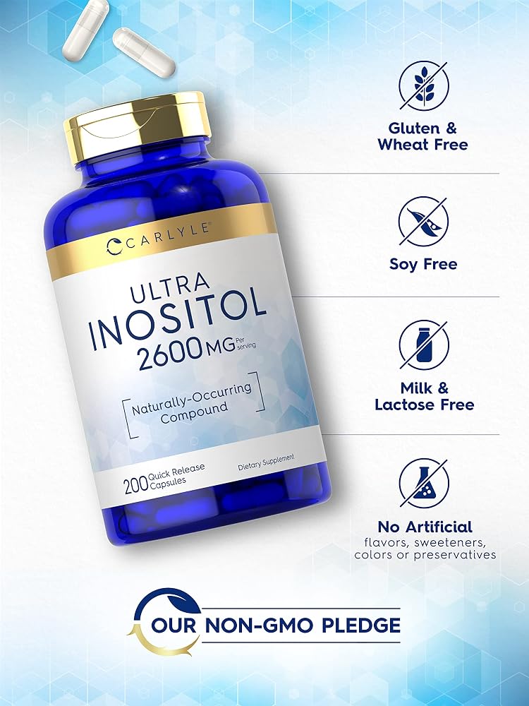 Carlyle Inositol Supplement 2600mg - 200 Capsules - image 4