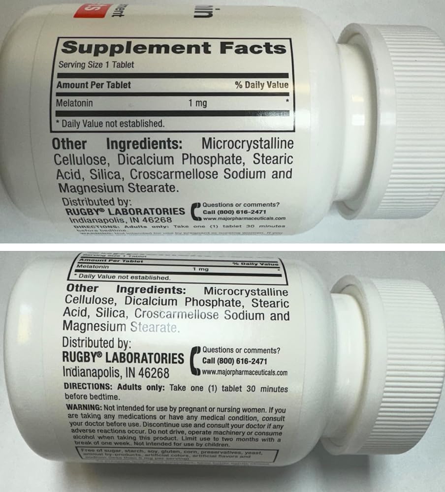 AmeriCan Goods Melatonin 1mg Sleep Aid - 90 Tablets - image 2