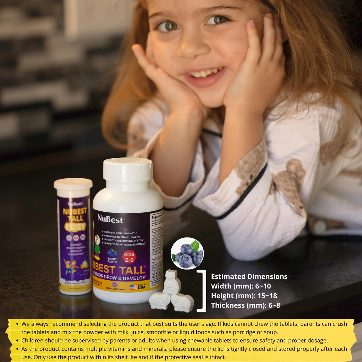 NuBest Tall Kids Multivitamin Chewable Tablets - 180 Count - image 5