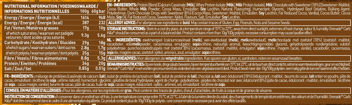 Grenade Carb Killa High Protein and Low Sugar Candy Bar