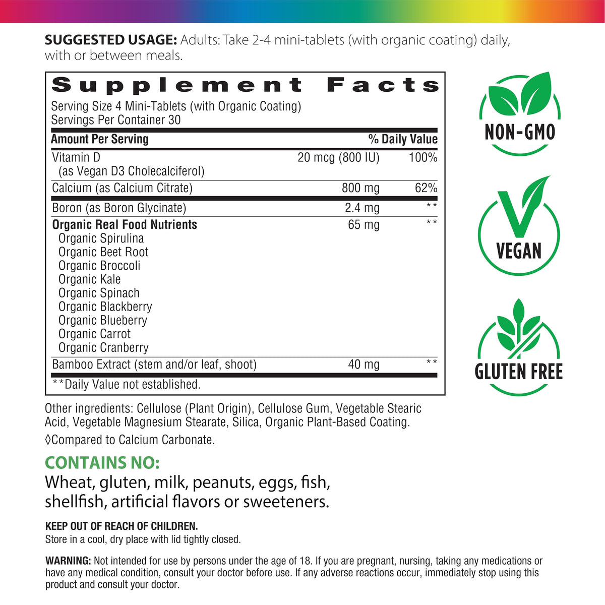 Rainbow Light Calcium Citrate Mini Tablets - 120 Count - image 2