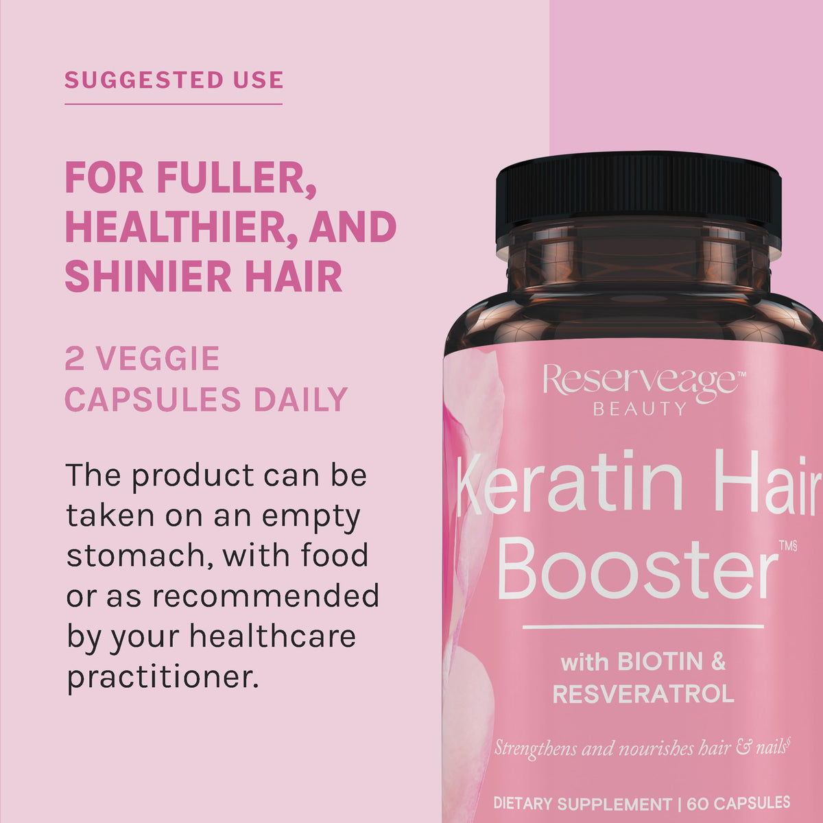 Reserveage Beauty Keratin Hair Booster - 60 Capsules - image 5