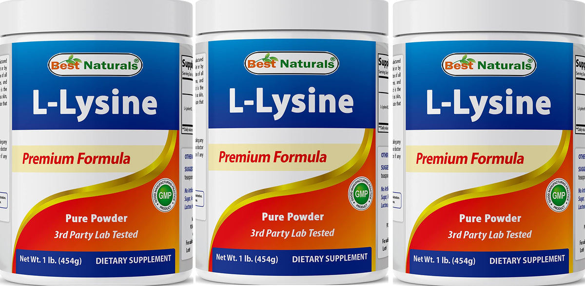 Best Naturals Lysine Powder, 1 Pound - 100% Pure
