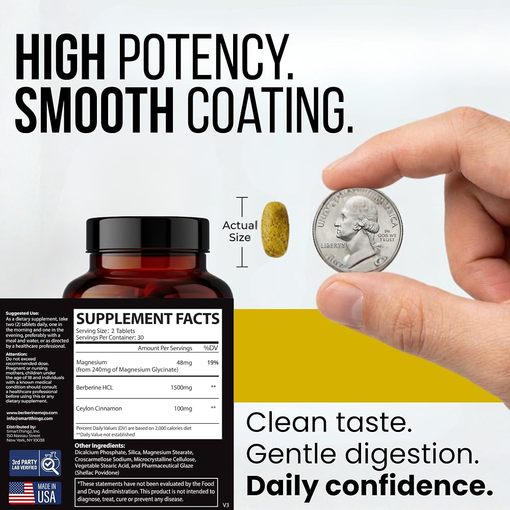 Berberine Mojo Berberine 1500mg with Ceylon Cinnamon - 1 Count - image 3