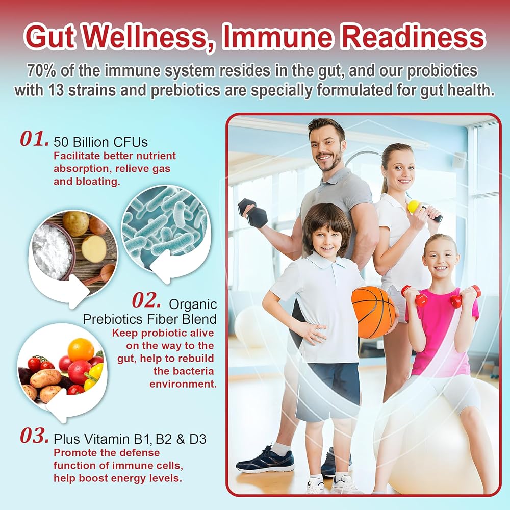 NEVISS Sugar Free Probiotics Gummies for Women & Men